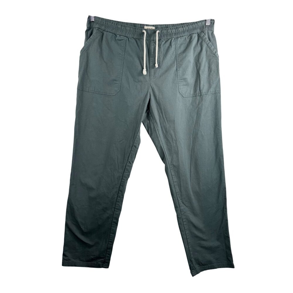 Pact womens woven twill roll up pants green athleisure hiking sz XXL - Picture 1 of 7